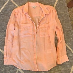 Joie peach button down